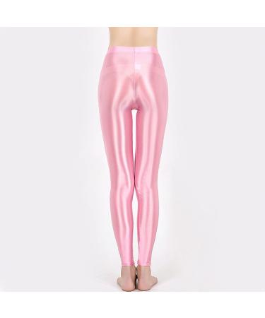 YONGHS Women's High Waist Metallic Pink Leggings - Medium - Buy Online on GoSupps.com