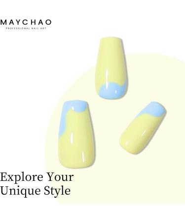MAYCHAO 15ML Gel Nail Polish 1Pc Yellow Gel Polish Soak Off UV LED Spring Maize Nail Polish Nail Art Starter Manicure Salon DIY at Home 0.5 OZ - Buy Online on GoSupps.com