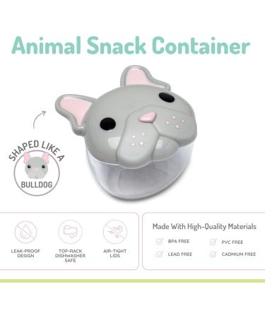 Melii 10200 French Bulldog Snack Storage Container - Grey Plastic Pet Food Storage for Dogs | Best International Shipping - Buy Online on GoSupps.com
