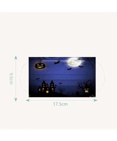 3 Ply Disposable_Face_Mask with Halloween Cute Pattern Design Comfortable Covers Suitable For Adults Outdoor Use Protection - Buy Online on GoSupps.com