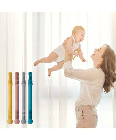 Hollow Teething Tubes for Babies 0-12 Months | Silicone Chewing Toys for Teething Relief - Buy Online on GoSupps.com