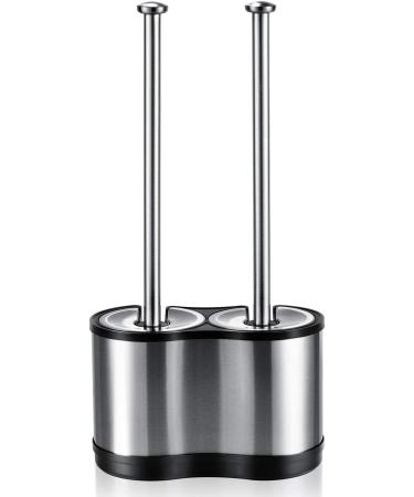ToiletTree Products Modern Deluxe Freestanding Toilet Brush and Plunger Combo (Stainless Steel  Brush and Plunger Combo Set 4.5 x 9.75 x 18.5") - Buy Online on GoSupps.com