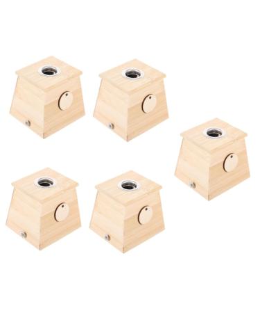 Beavorty 5st Moxibusion-Box Moxa holder made of wood MOXA stripe burner holder Tool body-moxibuspot case for moxibusion burner adjustable Moxa-box bracket Moxibustlungsofen