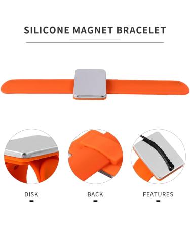 Beavorty snap Push Pin Holder Bangle Bracelet Magnet pin Bowl Sewing Needle pin Silicone Holders Silicone Bracelet Hair Salon Supplies Wrist Needle Magnet - Buy Online on GoSupps.com