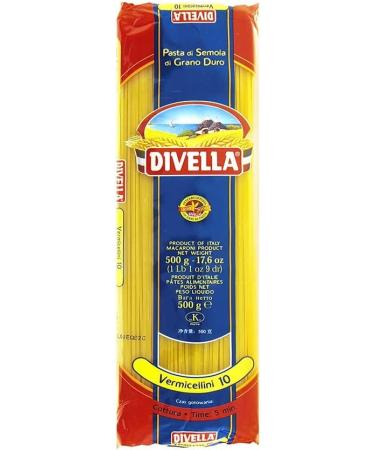 Italian Gourmet ER Divella Vermelllini n 10 hard wheaty Italian pasta 500 g packaging + Italian gourmet Polpa di Pomodoro 400 g - Buy Online on GoSupps.com