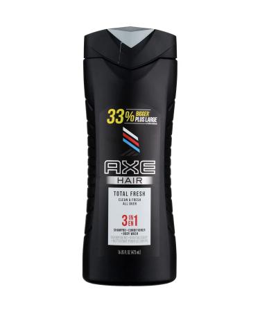 Axe Total Fresh 3-in-1 Shampoo + Conditioner + Body Wash, 16 oz (Pack of 2) - Buy Online on GoSupps.com