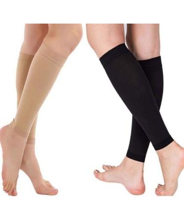 Tcare Medical Calf Compression Sleeves 30-40mmHg for Men & Women - Footless Support for Varicose Veins - 1 Pair - Buy Online on GoSupps.com