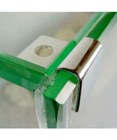 POPETPOP Stainless Steel Aquarium Glass Cover Lid Bracket - 4PCs Non-Slip Support Holder for Fish Tank Glass, Durable (10mm) - Buy Online on GoSupps.com