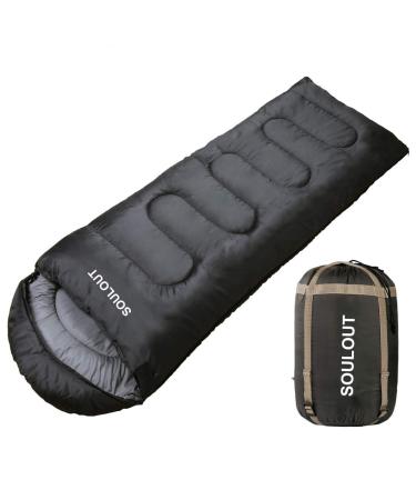 Sleeping Bag,3-4 Seasons Warm Cold Weather Lightweight, Portable, Waterproof Sleeping Bag with Compression Sack for Adults & Kids - Indoor & Outdoor: Camping, Backpacking, Hiking Dark Grey