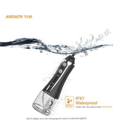 Oral Irrigator Test Winner 2024 - Cordless 300ML IPX7 for Braces & Bridges - Ideal for Home & Travel (Black) - Buy Online on GoSupps.com