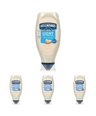 Hellmann's Light Mayonnaise 100% recycled plastic bottle light mayo for sandwiches wraps and salads 750 ml (Pack of 4)