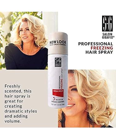 Salon Grafix Mega Hold Hairspray 1.5 oz - Freeze Control & Fast Drying Formula for Ultimate Hold & Shine - Travel Size Hair Spray for Dramatic Styles - Grape Scented (Pack of 1) - Buy Online on GoSupps.com