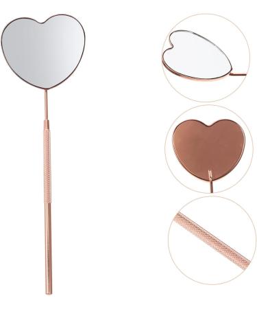 Ipetboom Eyelash Inspection Mirror Inspection Mirror for Lash Mirror Handheld Lash Mirror for Lash Tech Makeup Mirrors Lash Inspection Mirror Portable Stainless Steel Extend Heart-Shaped 18.7x5.6x0.8cm - Buy Online on GoSupps.com