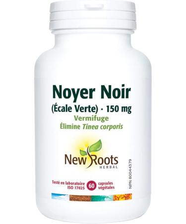 New Roots Herbal - Black Walnut Green Hull 150mg 60 Capsules - Black Walnut Hulls - Black Walnut Capsules - Intestinal Worms and Eliminate Ringworm 60 count (Pack of 1) Green Hull - 150 mg - Buy Online on GoSupps.com