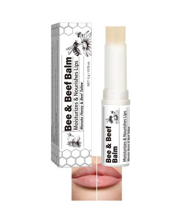 Lip Lightening for Dark Lips Beef Tallow Lip Balm Suitable for Smokers Chapped Lips Sensitive Skin Long-Lasting Moisturizing (1 pcs beef tallow lip balm)