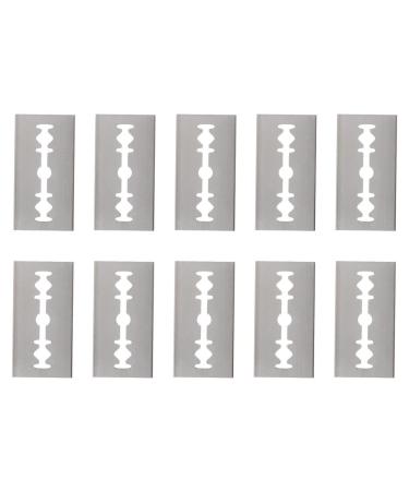 POPETPOP 10pcs Aquarium Glass Scrubber Refills Stainless Steel Razor Cleaner Right Angle Replacement for Aquarium Glass Fish Tank