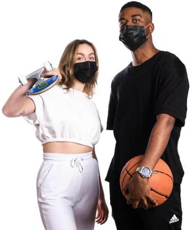 MEDI SANT 50+1 Black Disposable Surgical Masks - EN14683 Type I BFE 95% 3-Ply Protective Face Masks for International Shipping - Buy Online on GoSupps.com