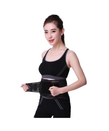 Back Brace Lumbar Support Adjustable Back Brace Breathable Waist And Back Posture Correctors With 3 Removable Pads Waist Belt(XX-Large) XX-Large Black