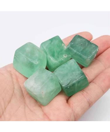 18mm-22mm Natural Green Fluorite Cube TumblesStone Gift for Decoration 5pc Can be Used for JZIGTDEM - Buy Online on GoSupps.com