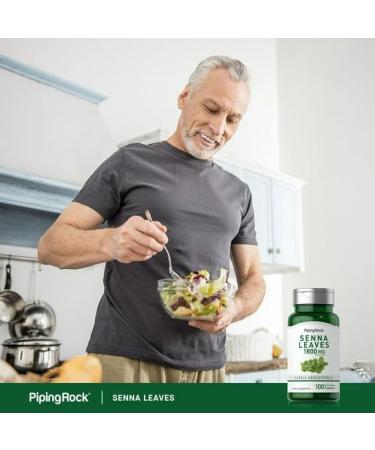 Senna Leaves 450mg 100 Capsules | Non-GMO & Gluten Free | Piping Rock - Buy Online on GoSupps.com