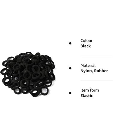PROUSKY 100 Black Hair Bands for Women and Men - Elastic Hair Ties for Hair Styling - Buy Online on GoSupps.com