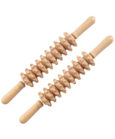 Unomor 2st lymph roll The rod massage roller muscle massage tab H lzern trigger points of the massage roller -roller walze massage devices made of wood roller stick beech accessories human body