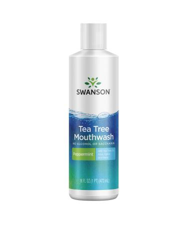 Swanson Tea Tree Mouthwash Peppermint 16 fl Ounce (473 ml) Liquid