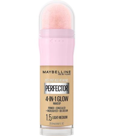 Maybelline New York Concealer Instant Age Rewind Sand 6 Milliliters (Packaging May Vary) & New York Instant Age Rewind - Face Makeup Instant Perfector 4-In-1 Glow Makeup Light-Medium 20 ml - Buy Online on GoSupps.com