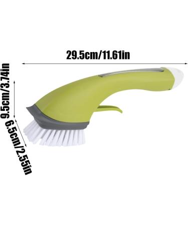 Dish Cleaning Brush - Automatic Dish Brush with Long Handle Cleaning Scrubber Add Detergent Sink Cleaning Dish Scrubber Reused Kitchen Cleaning Tools for Sink & Dish Green - Buy Online on GoSupps.com