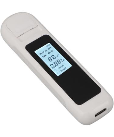 Breathalyzer Alcohol Tester High Accuracy LCD Display USB Charging Portable Automatic Shutdown Breath Alcohol Tester for Home Personal (White) - Buy Online on GoSupps.com