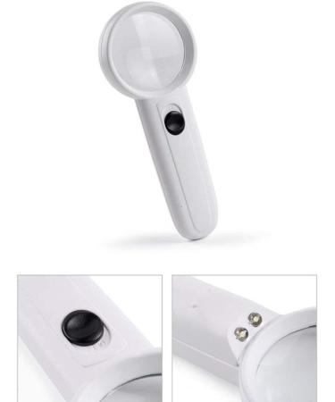 LED Handheld 5X Glass with Light for Children Reading Books Newspapers Maps Crafts White 56 * 145mm Made in China - Buy Online on GoSupps.com