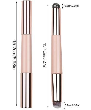 lyanny Lipstick Applicator | Portable Eyeshadow Applicators - Multi-purpose Lipstick Gloss Makeup Brush Tool Soft Double-Head Lip Oil Brush with Lid for Women and Girls Pink - Buy Online on GoSupps.com