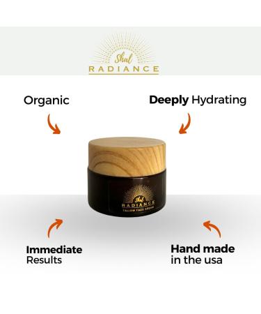 Organic Face Cream for Dry Skin | Beef Tallow Moisturizer | Natural Ingredients | 0.5 oz Made in USA - Buy Online on GoSupps.com