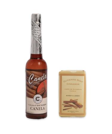 Murray & Lanman Cinnamon Cologne 7.5 Fl Oz + Cinnamon Soap 3.35 Oz (Colonia Canela + Jabon Canela)