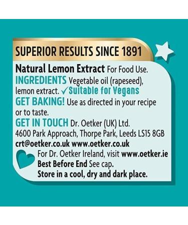 Dr. Oetker | Sicilian | Lemon Extract | 35ml (Small Bottle) | (Pack of 4) - Buy Online on GoSupps.com