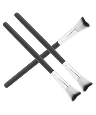 Outanaya 3pcs Fish Tail Brush Makeup Brush for Women Brush for Nose Makeup Portable Nose Brush 18.50X1.00X1.00CM As Shown 1