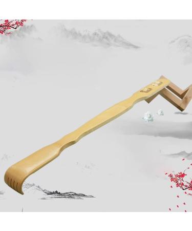 Premium Bamboo Back Scratcher & Massager with 2 Rollers for Neck Legs & Feet - International Shipping Available - Buy Online on GoSupps.com