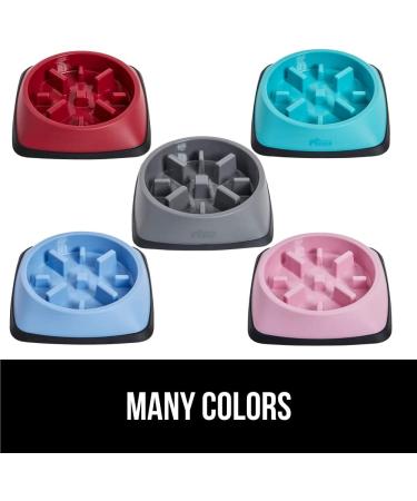 Slip Resistant Slow Feeder Dog Bowl | Improve Pet Digestion | Prevent Overeating | 2 Cup Gray - Buy Online on GoSupps.com