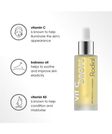 Rodial Vit C Booster Drops - Brighten & Renew - Rejuvenating Vitamin C Serum with B5 & Babassu Oil - 1 fl oz - Buy Online on GoSupps.com