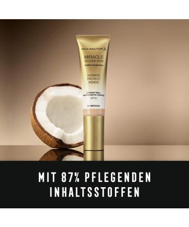 Max Factor Miracle Second Skin Hydrating Foundation 02 Fair-Light - 30ml - Buy Online on GoSupps.com