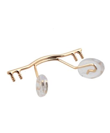 10pcs Eyeglass Nose Bridge Rimless Eyeglass Nose Pads Eyeglass Accessories Stainless Steel Eyeglass Nose Bridge with Nose Pads (Color : Gold)