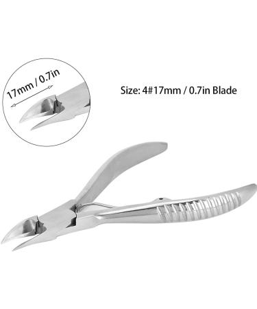 Nail Trimmer Nail Cuticle Pliers Nail Clipper Use Solon for Fingernails and Toenails Dead Skin Removal (4#17mm Blade) 4#17mm blade 4#17mm blade - Buy Online on GoSupps.com