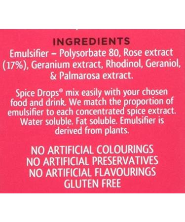 Holy Lama Spice Drops Rose Extract - Great Taste Award Winning Natural Cooking Ingredient for Sweet Recipes, Confections, and Cocktails - 5ml Bottle - Buy Online on GoSupps.com