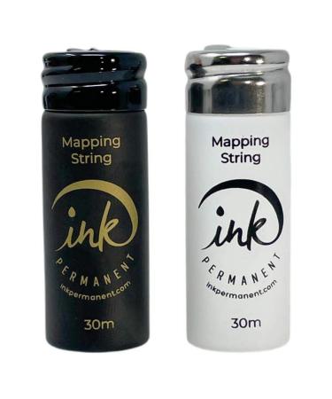 Black and White Premium Pre-Inked Mapping String [100 Ft Bottles] Eyebrow for Permanent Makeup and Microblading 60m (200 ft) Total - Buy Online on GoSupps.com