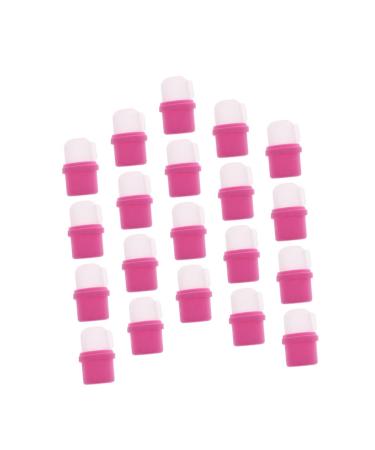 Set de 20 Couvre-ongles Dissolvants pour Vernis Taille Unique Rose Portable et R utilisable pour Manucure Domicile et Retrait de Faux Ongles