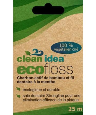 Ecofloss 6x25m Charcoal Mint Dental Floss - Natural Unwaxed Biodegradable Bamboo Floss Refill - Buy Online on GoSupps.com