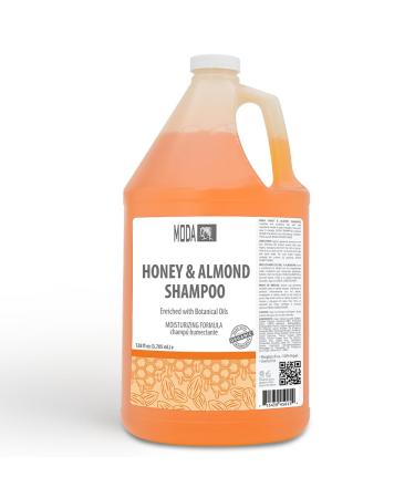 MODA - Moisturizing Shampoo for All Hair Types Honey Almond 128 Oz Professional - Deeply Cleanses and Conditions Strengthens Restores and Shine your Hair 128 Fl Oz (Pack of 1)
