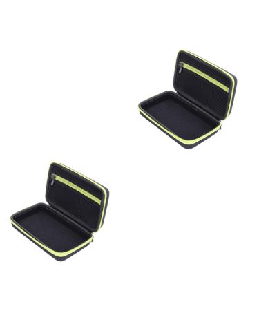 FOMIYES 2-box Razor Holder Shaving Container Eva Razor Case Holder For Razor Container Zipper 1PCSx2pcs Greenx2pcs