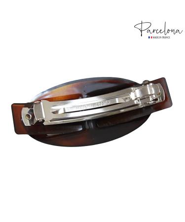 Parcelona French Oval Buckle Celluloid Tortoise Shell Hair Clip Barrette - 3.5 Long - Buy Online on GoSupps.com