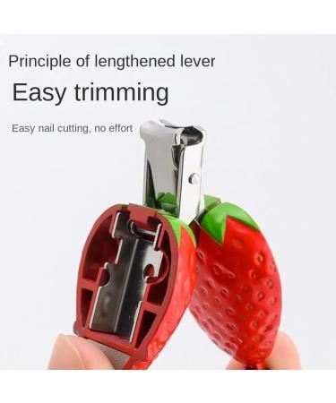Strawberry Pineapple Folding Nail Clippers Portable Panda Tiger Cartoon Fingernail Sanding Mini Lovely Convenient Nail File (Color : B2) - Buy Online on GoSupps.com
